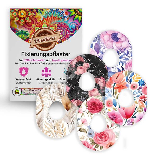 Dexcom G7 Fixierpflaster Mix-Paket Flowers