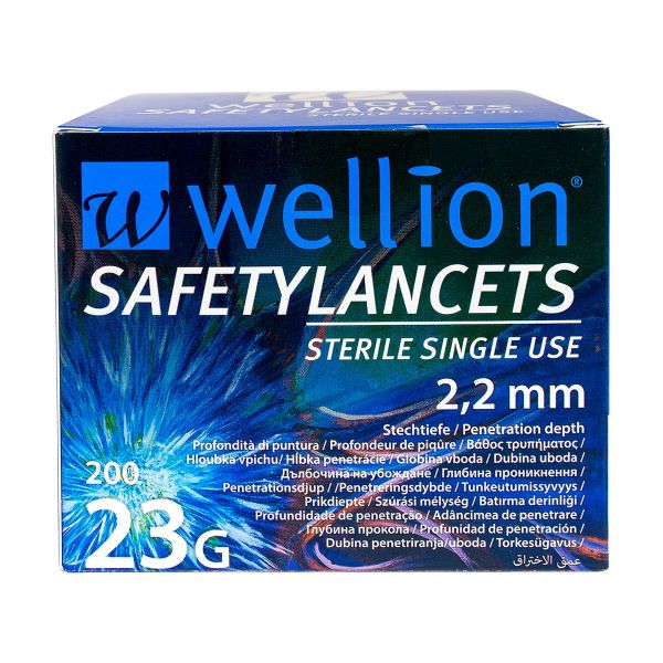 Wellion Safety Lancets 23 G Sicherheitslanzetten