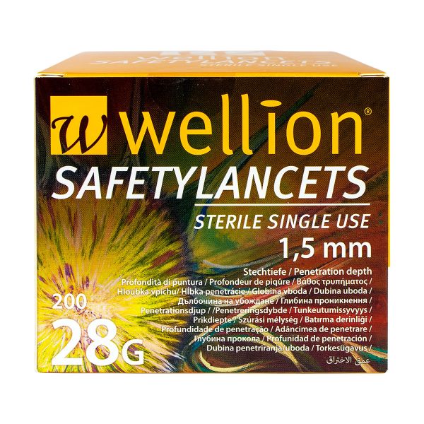 Wellion Safety Lancets 28 G Sicherheitslanzetten